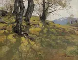 Vår på Stord Mai by Frits Thaulow, 1889, Olje på lerret, sold May 2008