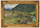 Gerhard Munthe, Fra Røysheim, 1908, Olje på lerret