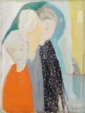 Tre figurer by Jakob Weidemann, Olje på plate, sold May 2008
