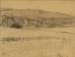Halfdan Egedius, Skisse til Lørdagskveld, 1893, Blyant på papir, lysmål
