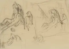 Bjarne Ness, Pieta, Blyant på papir
