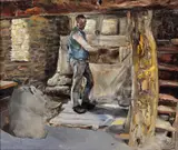 Mølle by Christian Krohg, Olje på lerret, sold Dec 2007