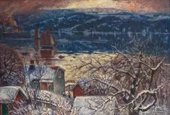 Karl Edvard Diriks, Fra Drøbaksundet, 1923, Olje på lerret