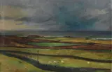 Jacob Sømme, Fra Nærland, 1916, Olje på lerret