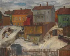 Anders Svarstad, Vinterbilde fra Kampen, Olje på lerret