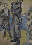 Per Krohg, Turisten, 1926, Olje på plate
