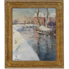 Frits Thaulow, Fransk vinter, Olje på lerret