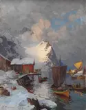 Even Ulving, Fra Lofoten, Olje på lerret