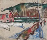 Ludvig Karsten, Landskap med rødt hus