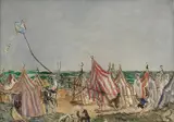Per Krohg, Teltoppsettere, 1926, Olje på plate