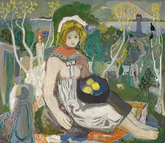 Kai Fjell, Ung kvinne, 1938, Olje på lerret