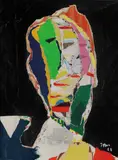 Asger Jorn, Komposisjon, 1968, Collage på papir
