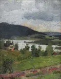 Edvard Munch, Mann i landskap, Olje på plate