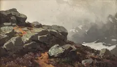 Andreas Disen, Høyfjellslandskap, 1878, Olje på plate