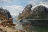 Anders Askevold, Dampbåt og robåter i fjordlandskap