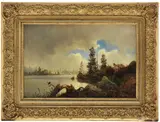 Hans Gude, Fra Nordmarka, 1849, Olje på lerret
