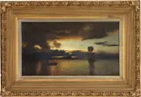 Hans Gude, Ved nattens frembrudd, 1902, Olje på lerret