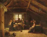 Adolph Tidemand, Far leser høyt