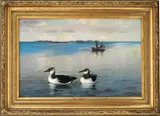 Lauritz Haaland, Lomvijakt, 1904, Olje på lerret