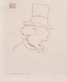 Edouard Manet, Portrett av Charles Baudelaire, i profil med hatt
