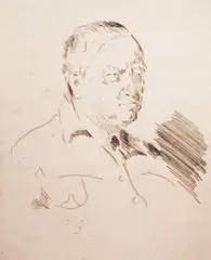 Henrik Lund, Mappe med portretter av kjente personer, Raderinger