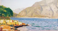 Hans Dahl, Fra Strandheim, 1917, Olje på lerret