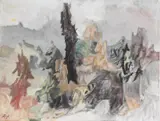 Ragnar Kraugerud, Skogslandskap, Olje på lerret