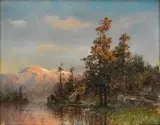 Morten Müller, Skogslandskap med innsjø