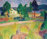 Carl Nesjar, Veien Fra Viksfjord i Vestfold, 1944, Olje på plate