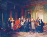 Henrich Engelbert Reyntjens, Kirke og stat, skål Den liberale pastor, Olje på mahgoniplate