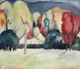Rudolph Thygesen, Høstlandskap, Olje på lerret