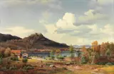 Bernt Lund, Kongsvinger festning, 1850, Olje på lerret