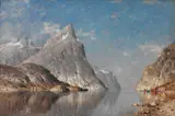 Fjordlandskap by Adelsteen Normann, Olje på lerret, sold Nov 2006