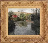 Elven by Frits Thaulow, Olje på lerret, sold Nov 2006