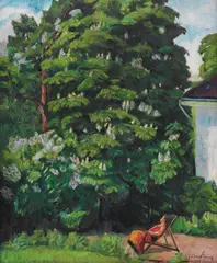 Halfdan Strøm, Sommer, 1937, Olje på lerret
