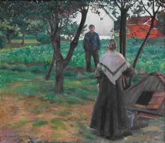 Gudmund Stenersen, Naboer, Olje på lerret