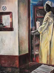 Joronn Sitje, Kokken, 1934, Olje på lerret