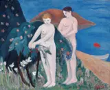Rudolph Thygesen, Adam og Eva, 1946, Olje på plate