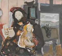 Kai Fjell, To generasjoner, 1938, Olje på lerret
