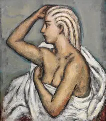 Svein Bolling, Hvilende figur (Studie), Tempera på plate