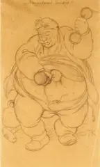 Theodor Kittelsen, Amerikansk tønnekjøtt, Blyant på papir, lysmål