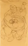 Theodor Kittelsen, Amerikansk tønnekjøtt, Blyant på papir, lysmål
