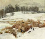 Thorolf Holmboe, Vinterlandskap med kråker på et jorde