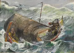 Christian Krohg, Hardt vær, Olje på lerret