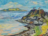 Reidar Aulie, Skjærgårdslandskap, Olje på plate