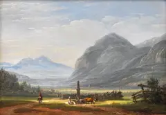 Johan Christian Dahl, Landskap ved Innsbruck, 1823, Olje på lerret