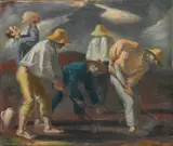 Henrik Finne, Landarbeidere, 1932, Olje på lerret