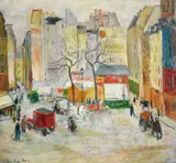 Hans Finne-Grønn, Latinerkvarteret i Paris, 1938, Olje på lerret