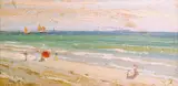Carl Wilhelm Barth, Strand ved Grenen, Skagen, Olje på plate