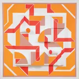 Eric Bowen, Construction, 1972-1973, Akryl på lerret, oppklebet på flere plater